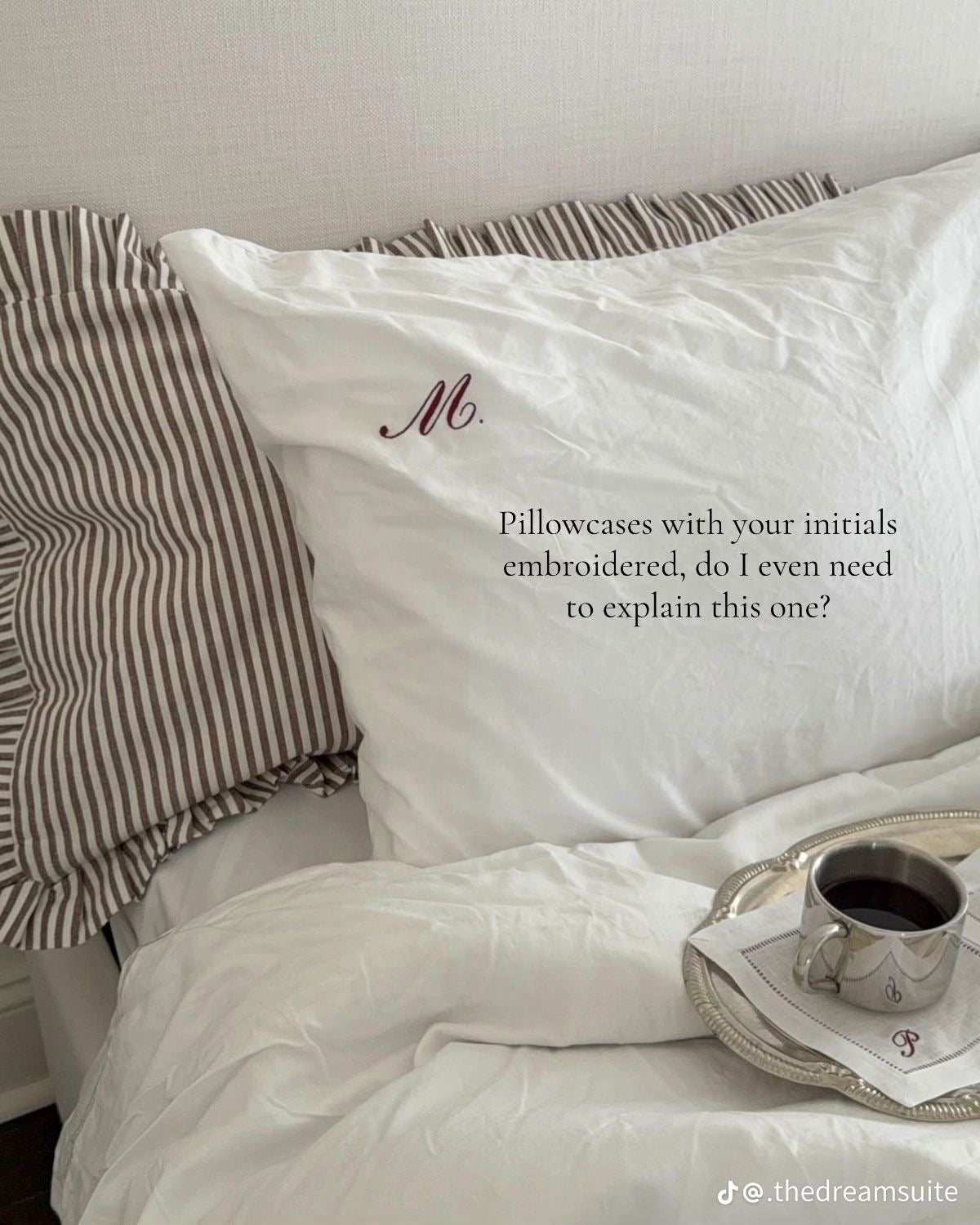 Oxford Initials Pillowcase