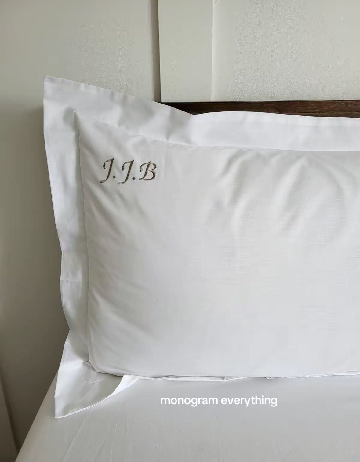 Oxford Initials Pillowcase